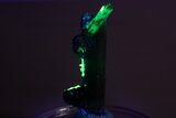 Fluorescent Hyalite Opal on Aquamarine Crystals - Namibia #337063-1